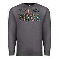 Charcoal Heather tired mom vibes Premium Sweatshirt - CowhideDigitalArt