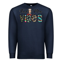 Navy tired mom vibes Premium Sweatshirt - CowhideDigitalArt