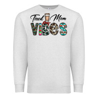 Oatmeal Heather tired mom vibes Premium Sweatshirt - CowhideDigitalArt