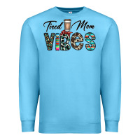 Ocean Blue tired mom vibes Premium Sweatshirt - CowhideDigitalArt