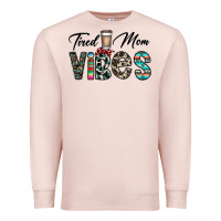 Pale Pink tired mom vibes Premium Sweatshirt - CowhideDigitalArt