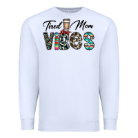 White tired mom vibes Premium Sweatshirt - CowhideDigitalArt
