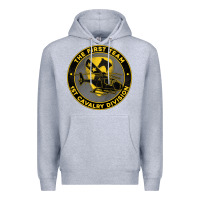 Heather Grey the first team 1st cavalry division Premium Hoodie - Jasminsmagicworld