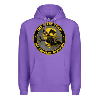 Purple the first team 1st cavalry division Premium Hoodie - Jasminsmagicworld