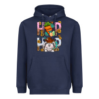 Navy Western Hip hop Bunny Heavyweight Hoodie - Neo Western