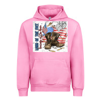 Fuchsia Pink land of the free Urban Hoodie - MaliasSmallBusiness