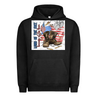 Pigment Black land of the free Urban Hoodie - MaliasSmallBusiness