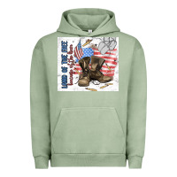 Pigment Oil Green land of the free Urban Hoodie - MaliasSmallBusiness