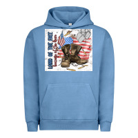 Pigment Pebble Blue land of the free Urban Hoodie - MaliasSmallBusiness