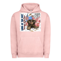 Pigment Salmon land of the free Urban Hoodie - MaliasSmallBusiness