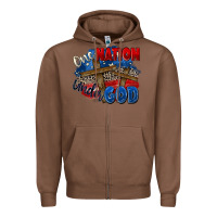 Chestnut one nation under god Zipper Hoodie - Zillion Design Studio