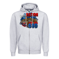 Heather Grey one nation under god Zipper Hoodie - Zillion Design Studio