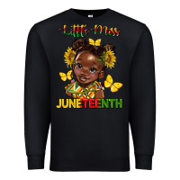Black little miss juneteenth Premium Sweatshirt - HRA Design Shop
