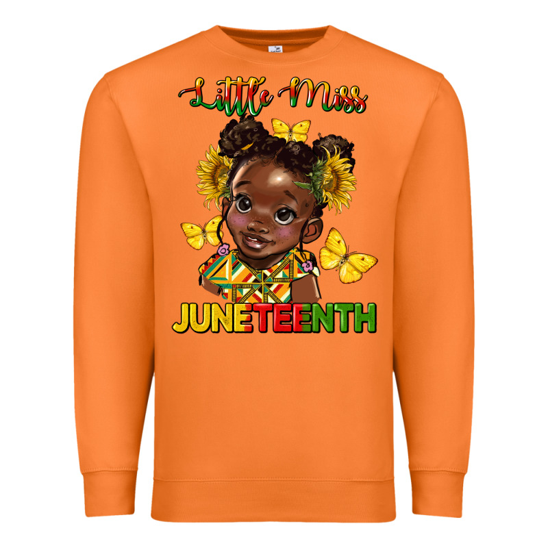 Little Miss Juneteenth Premium Sweatshirt by HRA Design Shop | Teevron