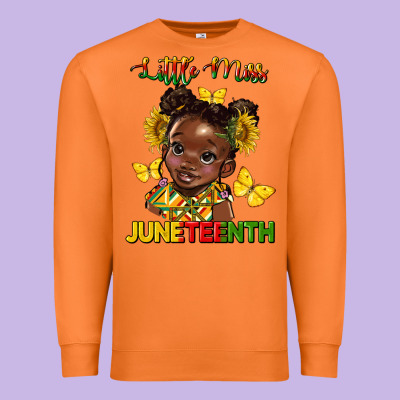 Little Miss Juneteenth Premium Sweatshirt Designed By Hra Design Shop