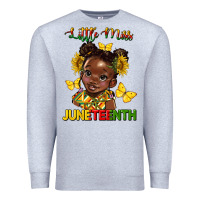 Heather Grey little miss juneteenth Premium Sweatshirt - HRA Design Shop