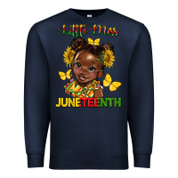 Navy little miss juneteenth Premium Sweatshirt - HRA Design Shop