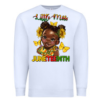 White little miss juneteenth Premium Sweatshirt - HRA Design Shop