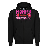 Black mommy is valentine Zipper Hoodie - texasbilliewilder