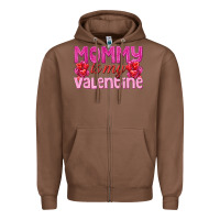 Chestnut mommy is valentine Zipper Hoodie - texasbilliewilder