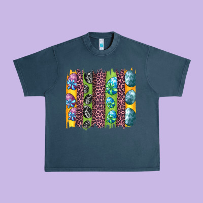 Easter Eggs And Leopard Brushstrokes Urban Heavy Tee Designed By Artiststas