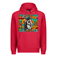 Cardinal Aztec Sunflowers Horse Premium Hoodie - LillyAllenDesigns