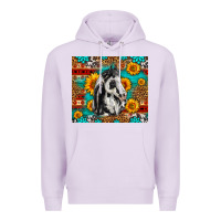 Lilac Aztec Sunflowers Horse Premium Hoodie - LillyAllenDesigns