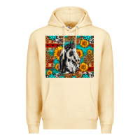 Pina Colada Aztec Sunflowers Horse Premium Hoodie - LillyAllenDesigns