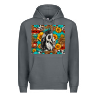 Rock Aztec Sunflowers Horse Premium Hoodie - LillyAllenDesigns