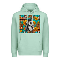 Seafoam Aztec Sunflowers Horse Premium Hoodie - LillyAllenDesigns