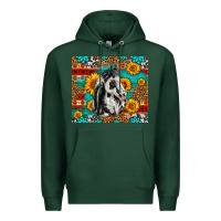 Sports Green Aztec Sunflowers Horse Premium Hoodie - LillyAllenDesigns