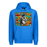 True Royal Aztec Sunflowers Horse Premium Hoodie - LillyAllenDesigns