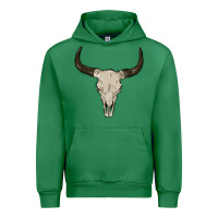 Emerald cow skul Urban Hoodie - MaliasSmallBusiness