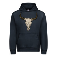 Navy cow skul Urban Hoodie - MaliasSmallBusiness