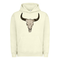 Pigment Pistachio cow skul Urban Hoodie - MaliasSmallBusiness
