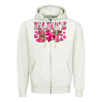 Oatmeal Heather valentines day mamas boy Zipper Hoodie - texasbilliewilder
