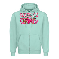 Seafoam valentines day mamas boy Zipper Hoodie - texasbilliewilder
