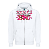White valentines day mamas boy Zipper Hoodie - texasbilliewilder