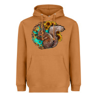 Meerkat western squirrel with sunflowers Heavyweight Hoodie - CowhideDigitalArt