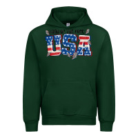 Forest Green land of the free usa Urban Hoodie - MaliasSmallBusiness