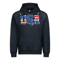Navy land of the free usa Urban Hoodie - MaliasSmallBusiness