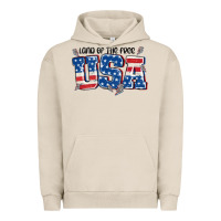 Pigment French Oak land of the free usa Urban Hoodie - MaliasSmallBusiness