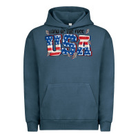 Pigment Midnight Navy land of the free usa Urban Hoodie - MaliasSmallBusiness