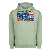 Pigment Oil Green land of the free usa Urban Hoodie - MaliasSmallBusiness
