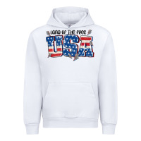 White land of the free usa Urban Hoodie - MaliasSmallBusiness