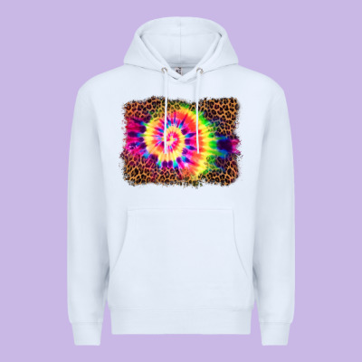 Tie Die Background Premium Hoodie Designed By Barkaloodesign