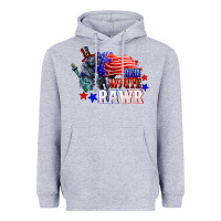Heather Grey Red white rawr 4th of july Heavyweight Hoodie - CowGirlArtShop