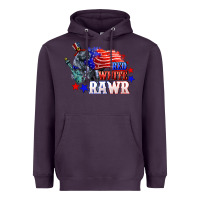 Plum Red white rawr 4th of july Heavyweight Hoodie - CowGirlArtShop