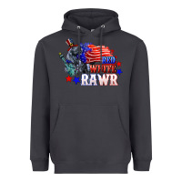 Smoke Red white rawr 4th of july Heavyweight Hoodie - CowGirlArtShop