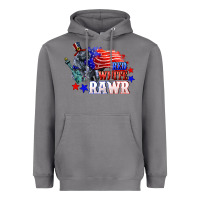 Storm Red white rawr 4th of july Heavyweight Hoodie - CowGirlArtShop